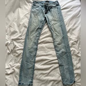 Light Blue Uniqlo Jeans Skinny/Tapered/Stretch/Low Rise 30/32